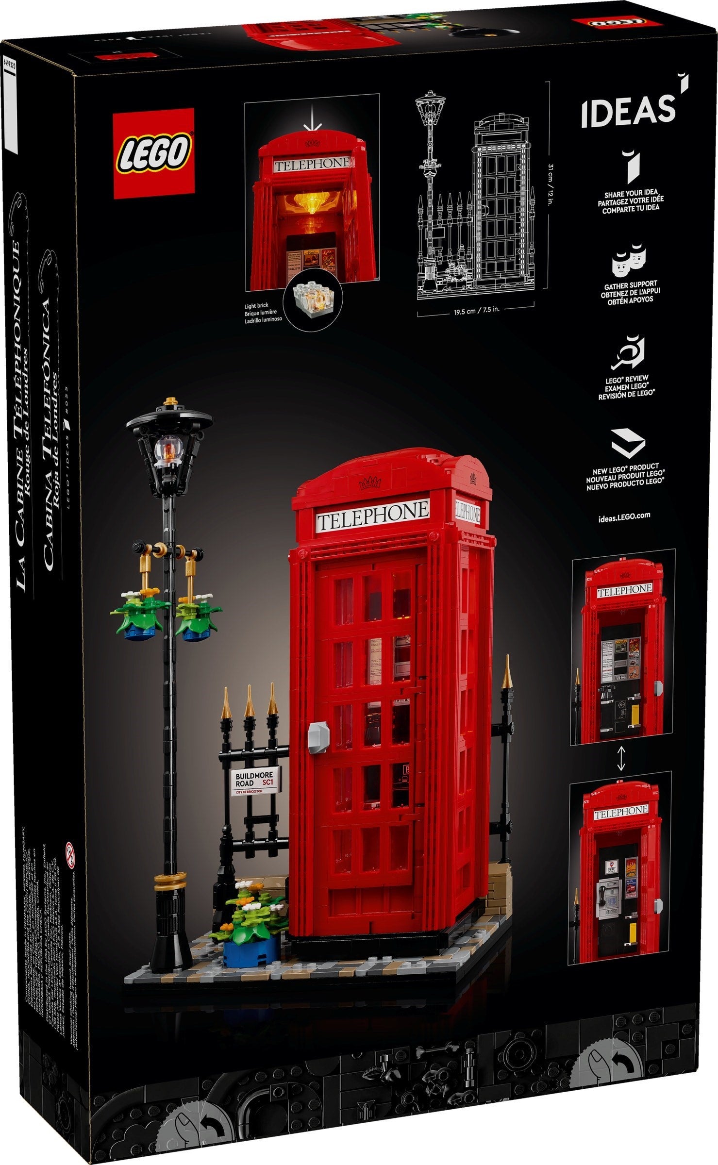 LEGO® Ideas Rdeča telefonska govorilnica / Red London Telephone Box 21347