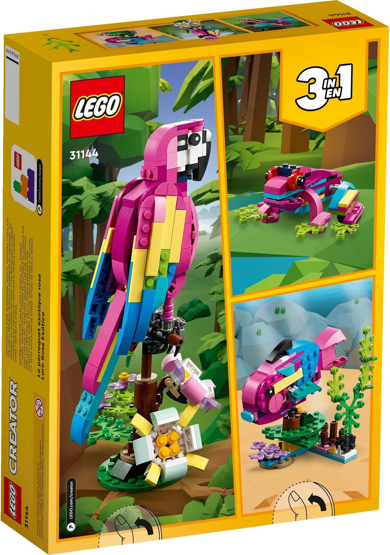 LEGO® Creator 3-v-1 Eksotični rožnati papagaj 31144