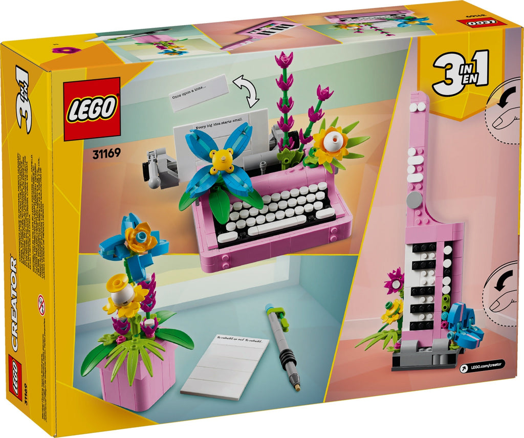 LEGO® Creator 3-v-1 Pisalni stroj s cvetlicami / Typewriter with Flowers (31169)