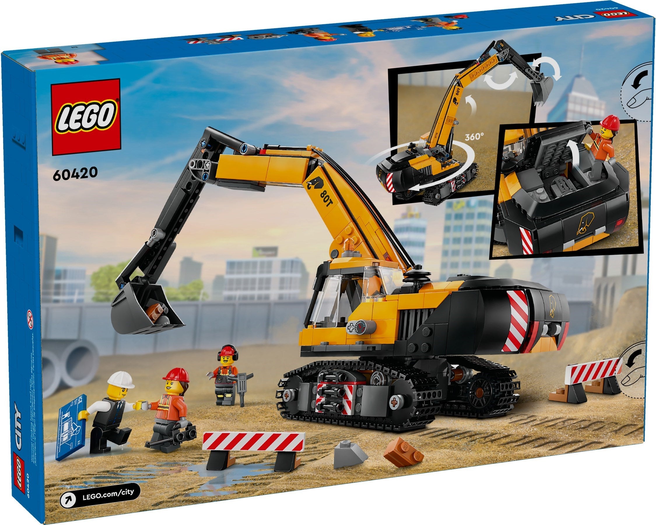 LEGO® City Rumeni bager goseničar (60420)